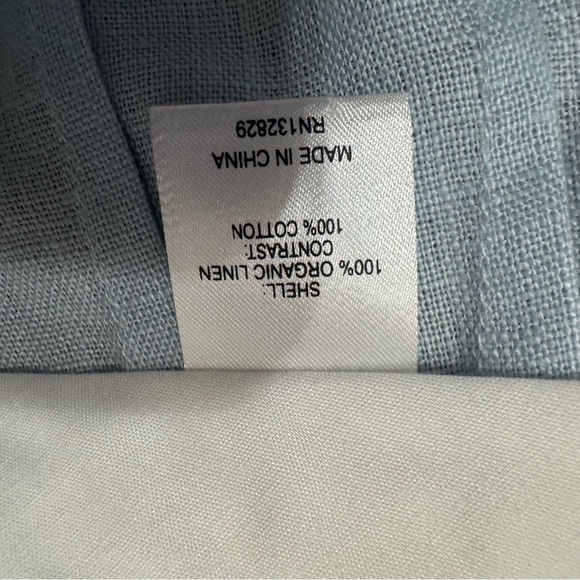 HELSA Blue Linen Rolled Short - Picture 5 of 6